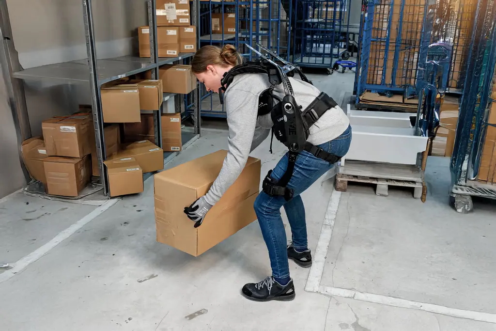 Worker with Schmalz UBA exoskeleton