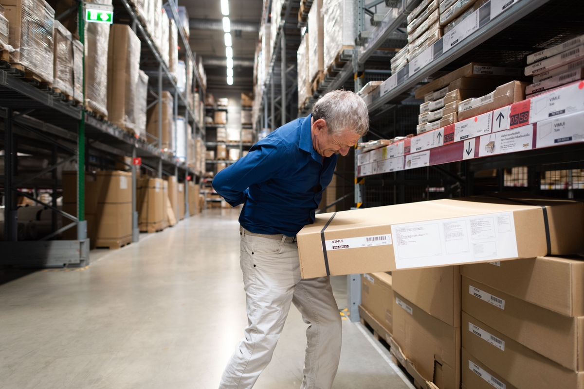 Industrial workers in a logistics facility