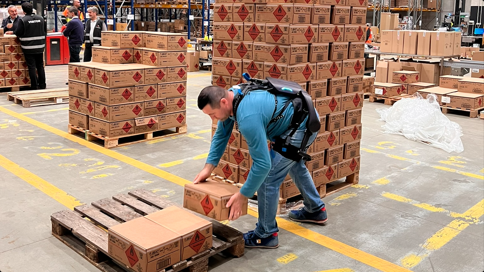 Exoskeleton trial in operation